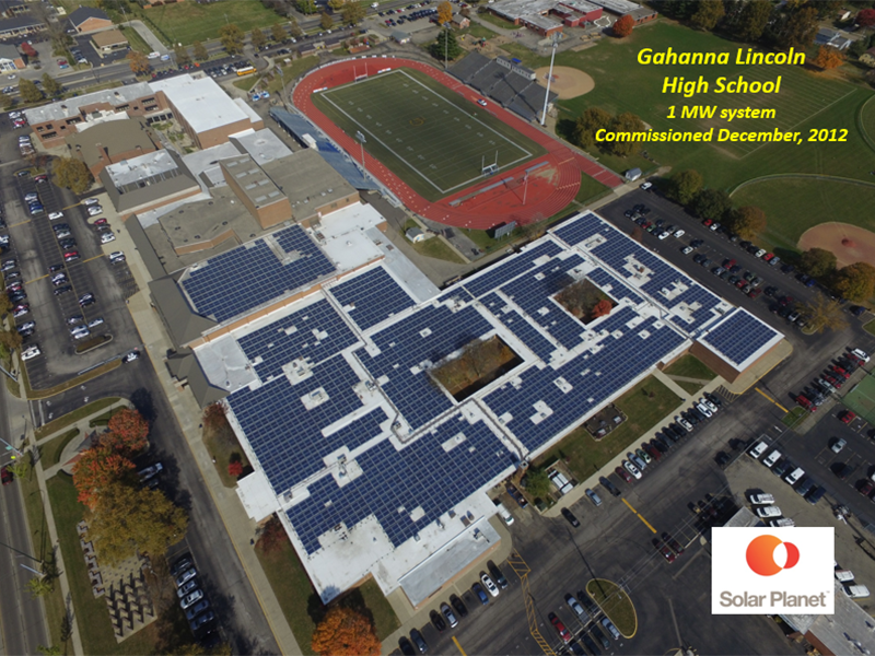 Gahanna Lincoln High School - 1 MW system Commissioned December 2012