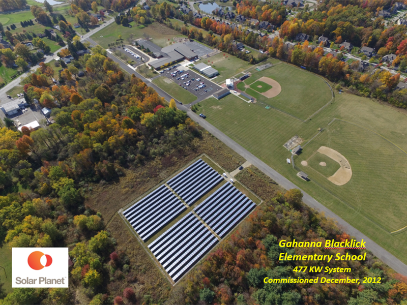 Gahanna Blacklick Elementary School - 477 KW system Commissioned December, 2012