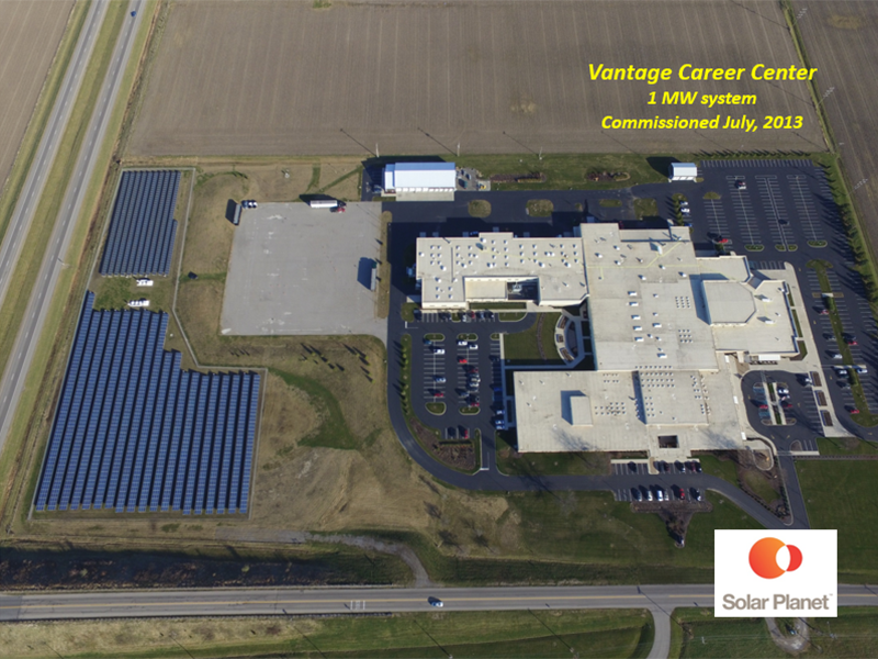 Vantage Career Center - 1 MW system Commissioned July, 2013